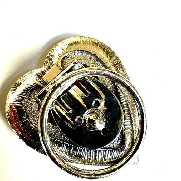 Vintage Two Tone heart Scarf Clip - Picture 2 of 6